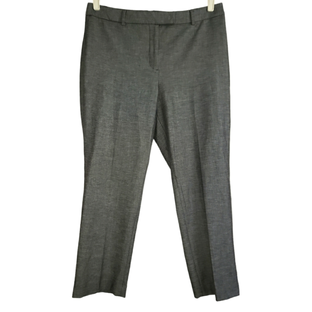 NWOT Talbots gray high waist straight leg trousers pants Womens 14 P